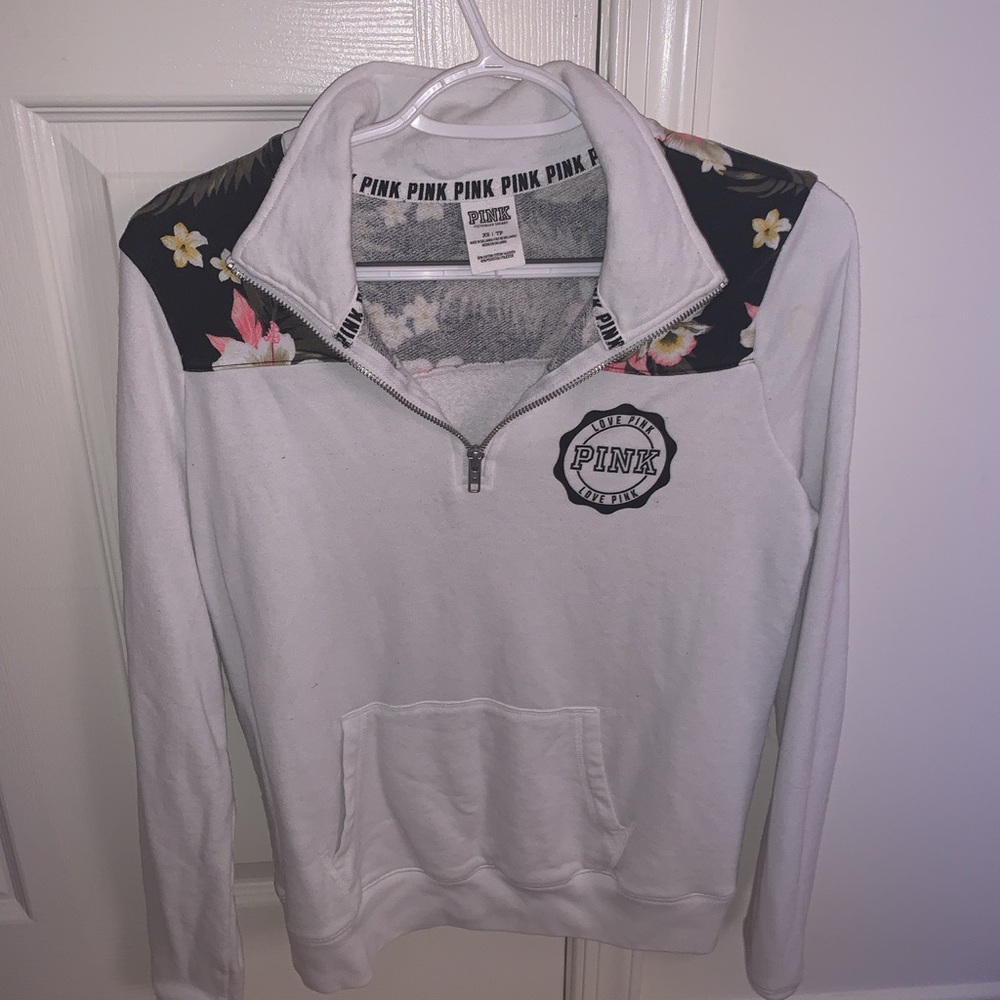 half zip sweatshirt from pink